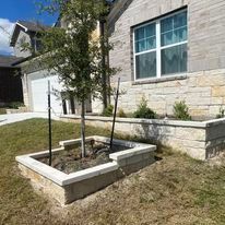 Mailbox, Flowerbeds & Retaining Walls for PC Concrete & Design in Austin, TX