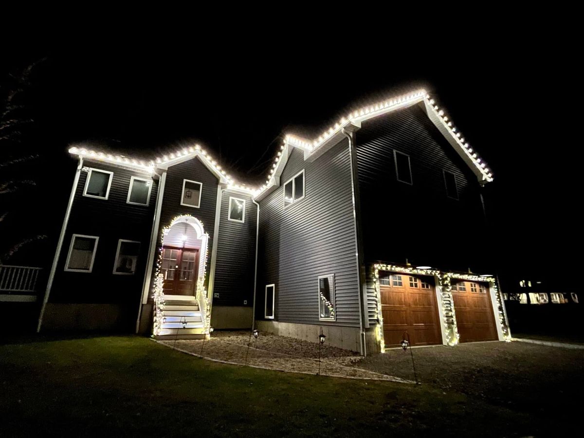 Seasonal Light Installation for Deck the Halls in Bristol, CT