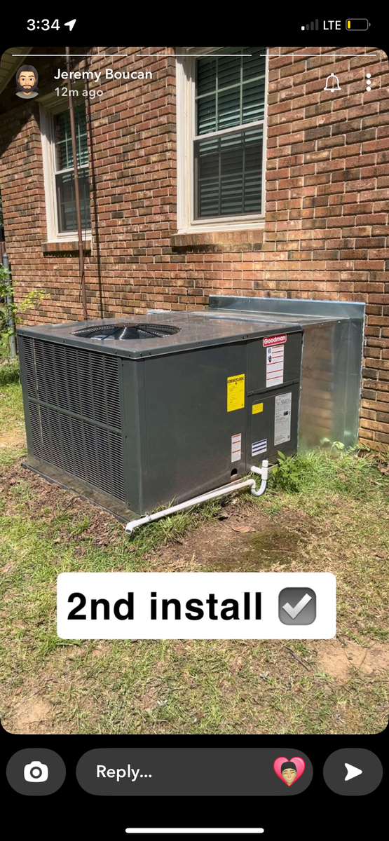 Installation of HVAC Systems for Brantley’s Heating and Cooling in Columbia, South Carolina