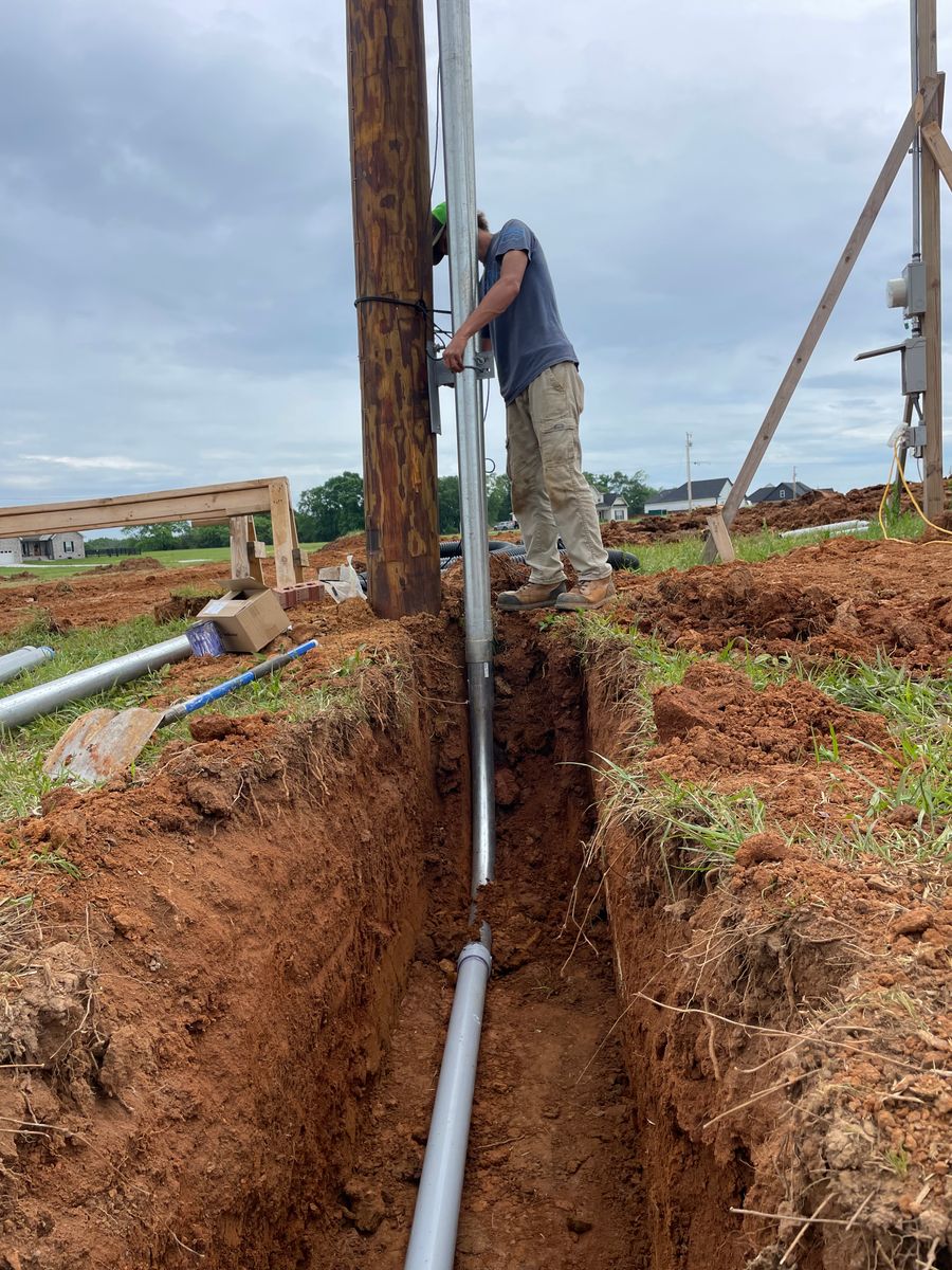Underground Utilities for TrottCo Excavation in Shelbyville, TN
