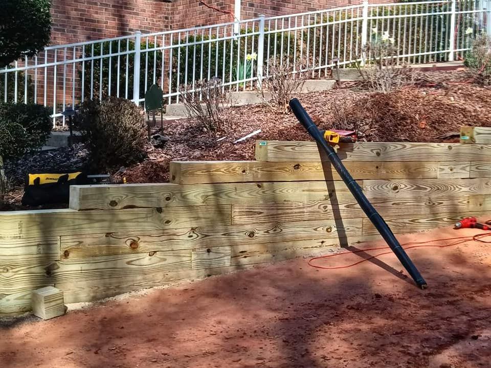 Retaining Walls Construction for Cisco Kid Landscaping Inc. in Lincolnton, NC