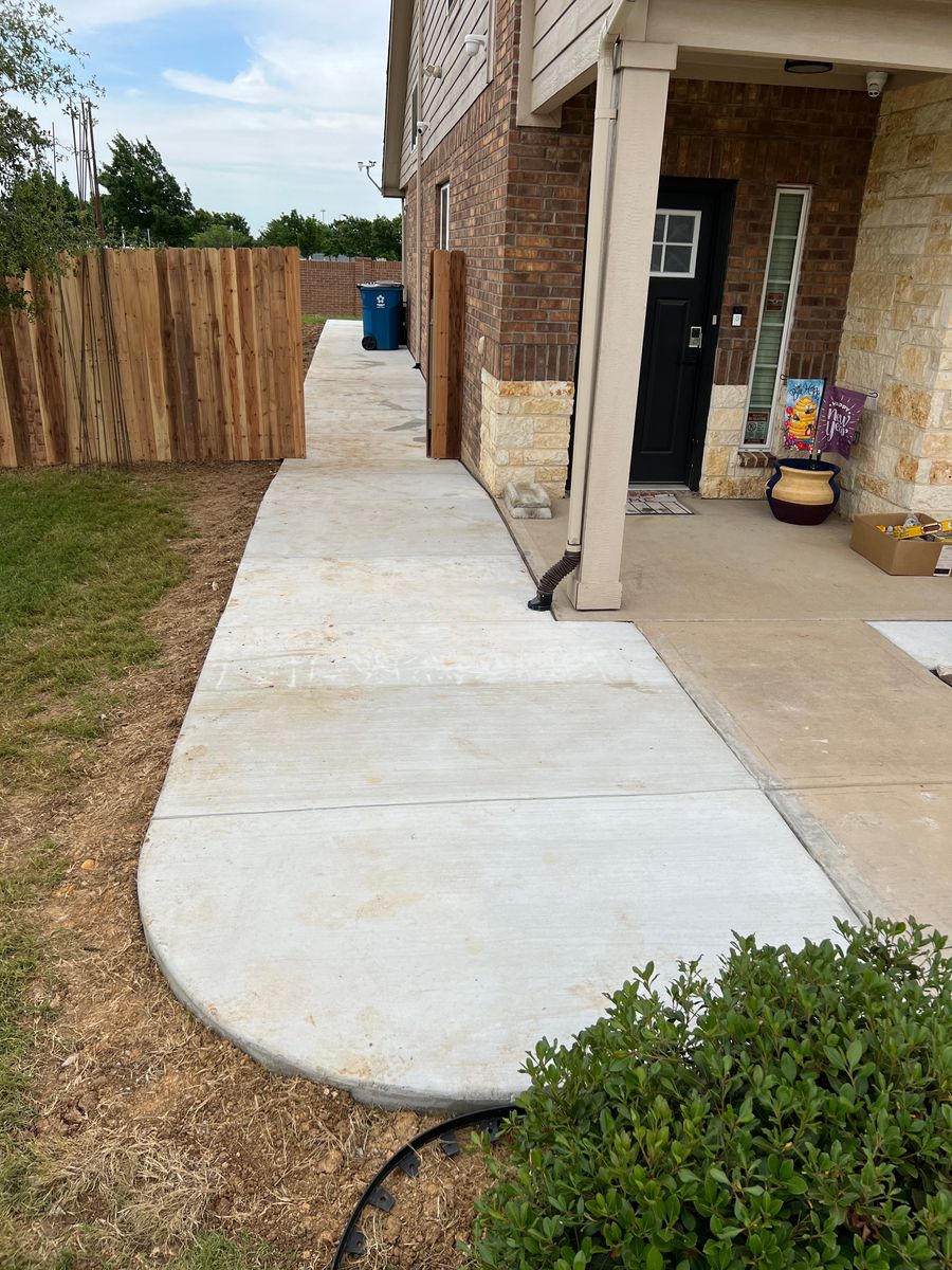 Sidewalk Installation for BW Concrete Contracting LLC in Fort Worth, TX