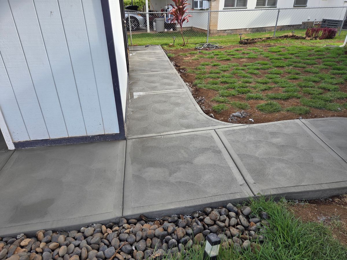 Driveway Construction for C&O Masonry Contractor in Waianae, HI