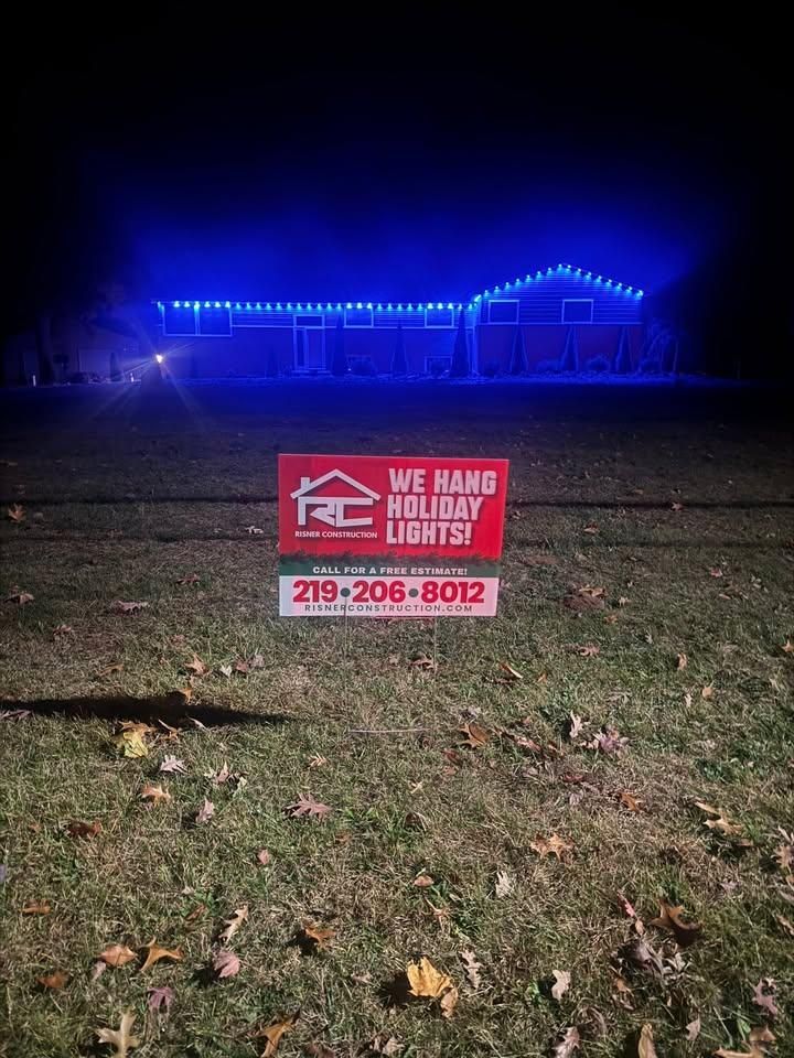 Permanent Outdoor Lighting for Risner Construction in De Motte, IN