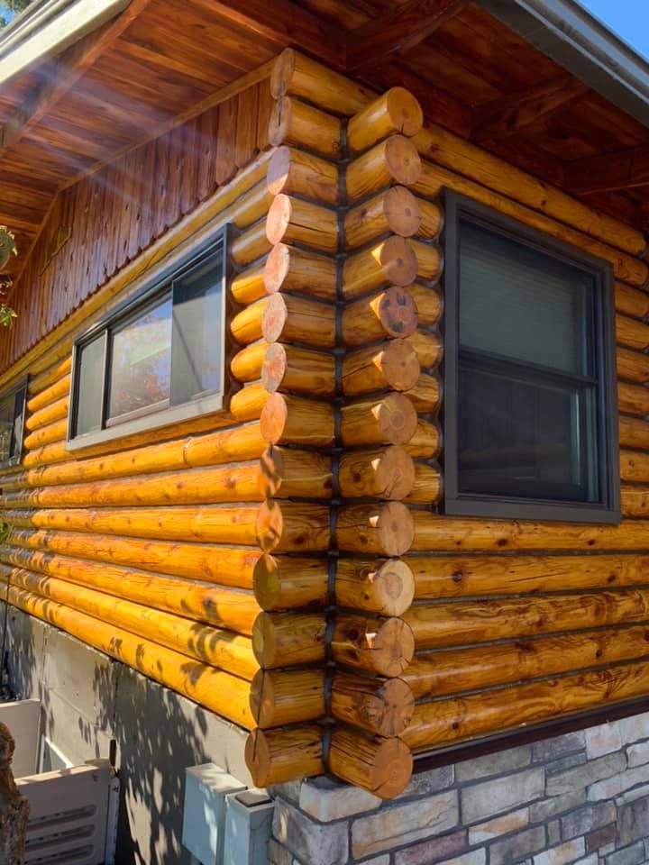 Staining for True Blue Logworks LLC in Corvallis, MT