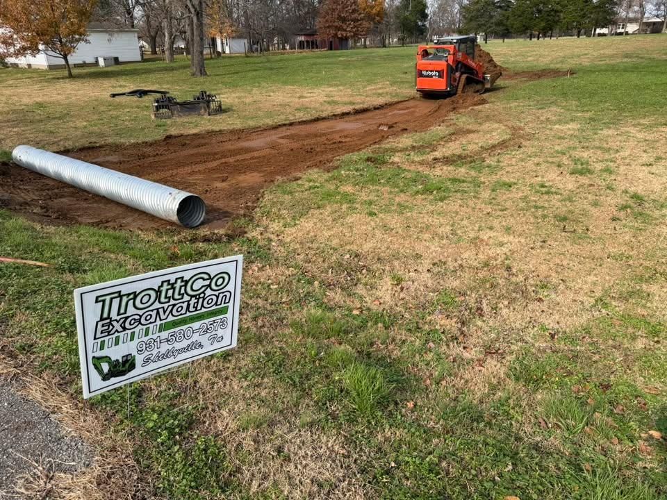 Trenching for TrottCo Excavation in Shelbyville, TN