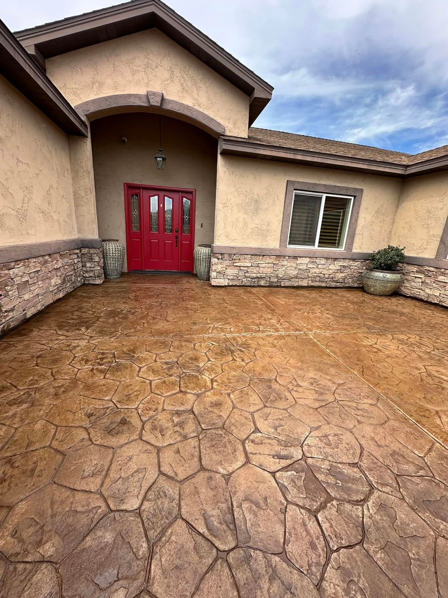 Stamped Concrete Installation for American Concrete Placement in Camp Verde, AZ