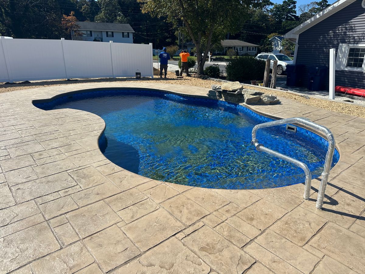 Stamped Concrete Installation for DiDaniele Masonry in Tuckerton, NJ