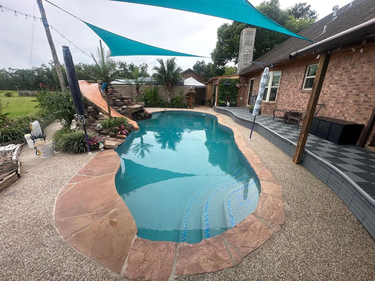 Pool Deck Paving for 123 Pool Renovations in Houston, TX