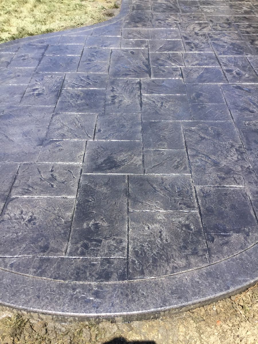 Stamped Concrete Installation for Lake Erie Companies in Grand River, OH