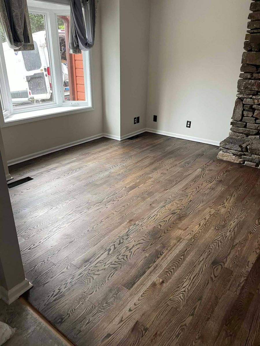 Wood Floor Refinishing for C4 TrueVision Renovations in Asheville, NC