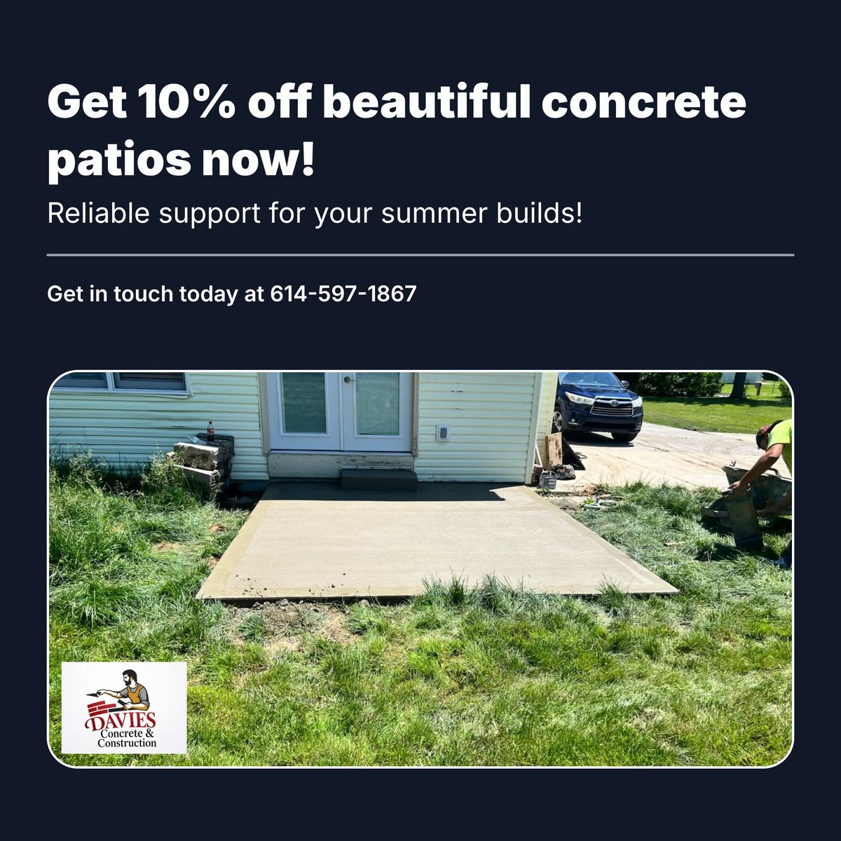 Patio Design & Installation for Davies Concrete and Construction in Columbus, OH