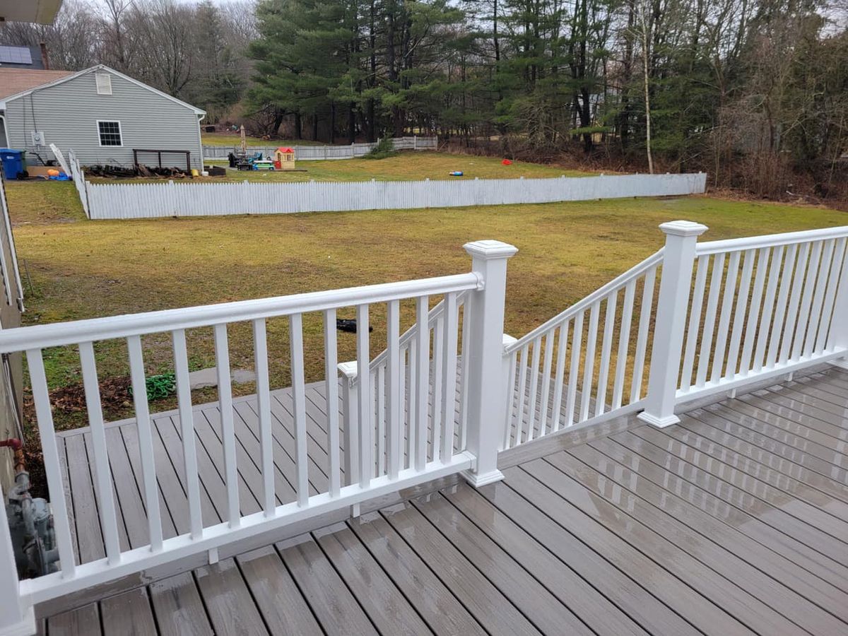 Deck Installation for CV Construction LLC in Hebron, CT