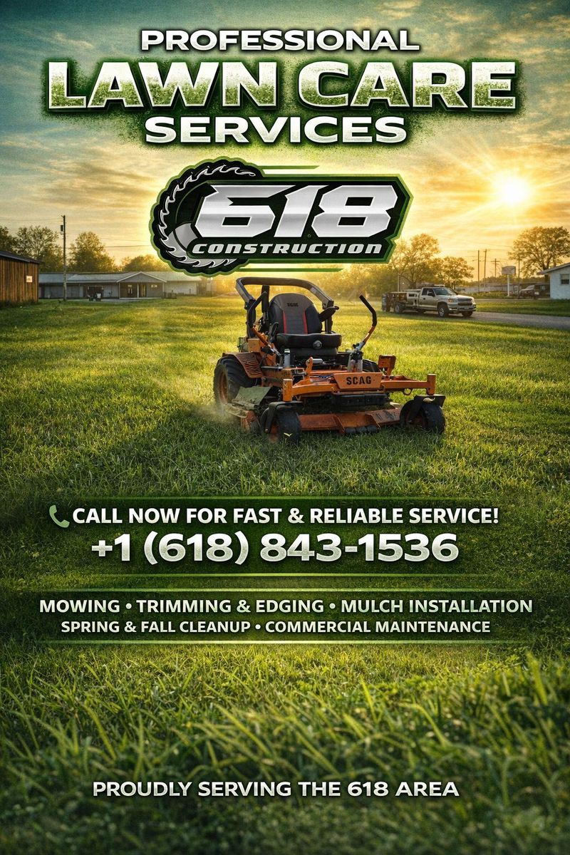 Commercial Lawn Care for 618 Construction  in Olney, IL