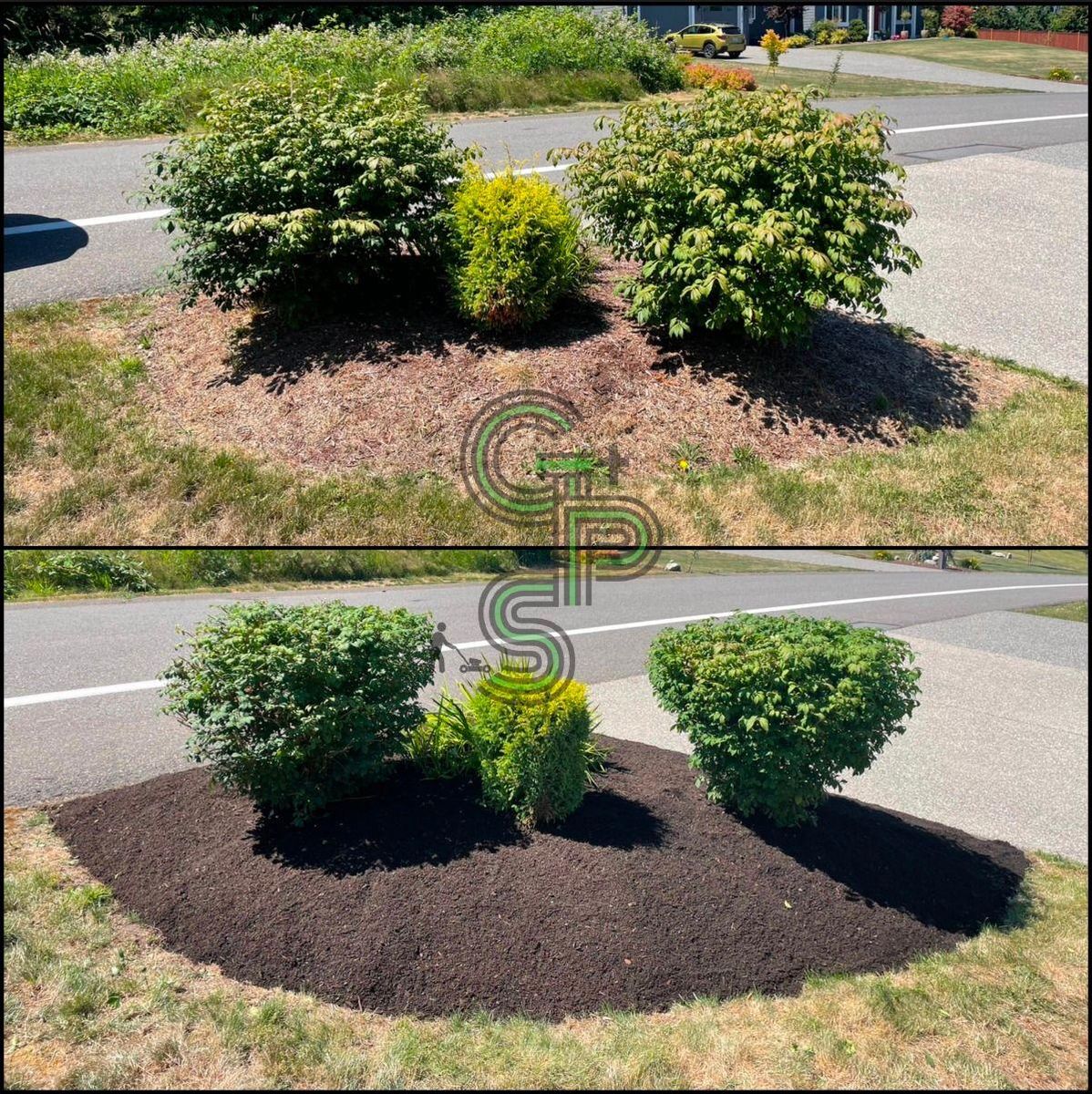 Mulch Installation for Golovin Property Services LLC in Marysville, WA