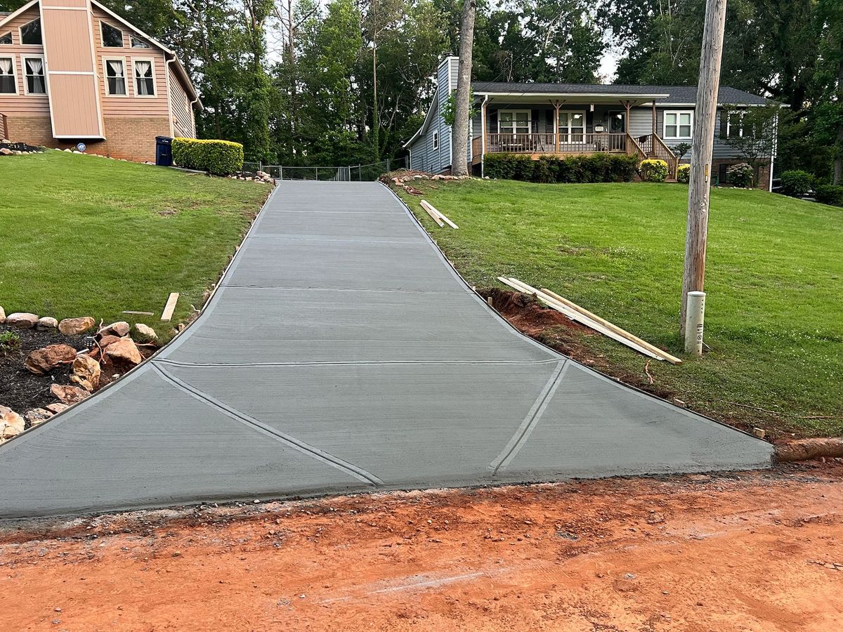 Concrete Driveway Installation for Creative Remodeling & Plus in Lilburn, GA