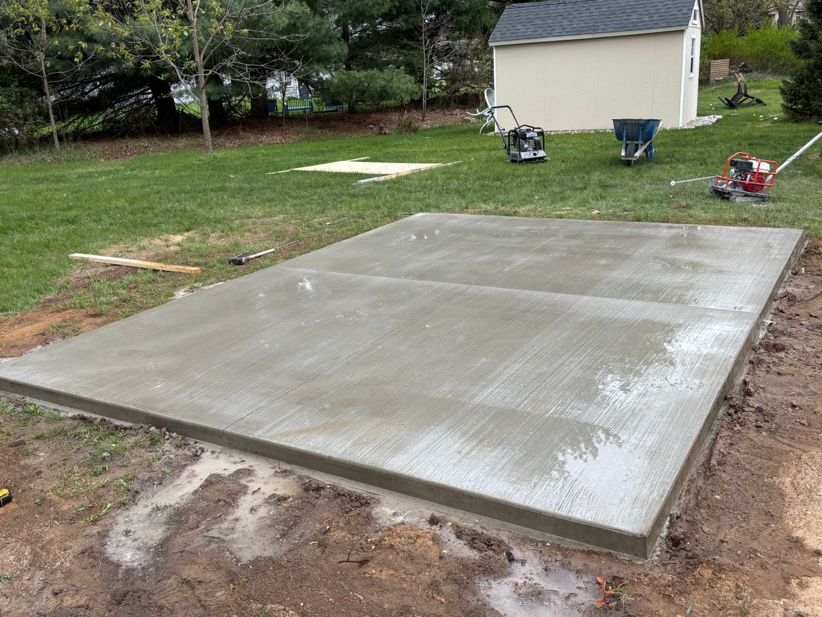 Concrete Slab Construction for Harold's Construction in Howell, MI
