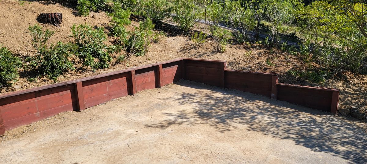 Retaining walls for Ren Levine Construction in Novato, CA