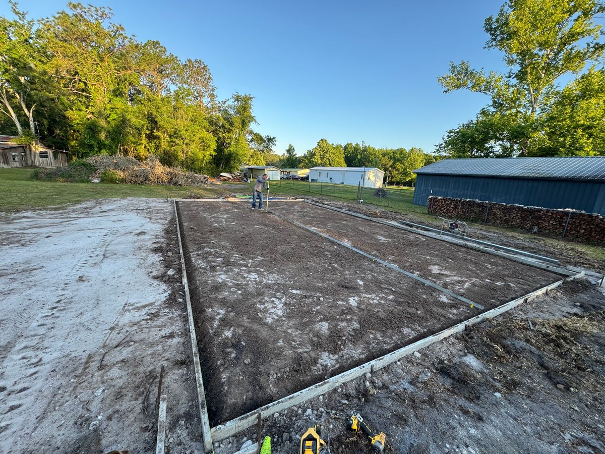 Concrete Slab Construction for Cameron Enterprises in Live Oak, FL