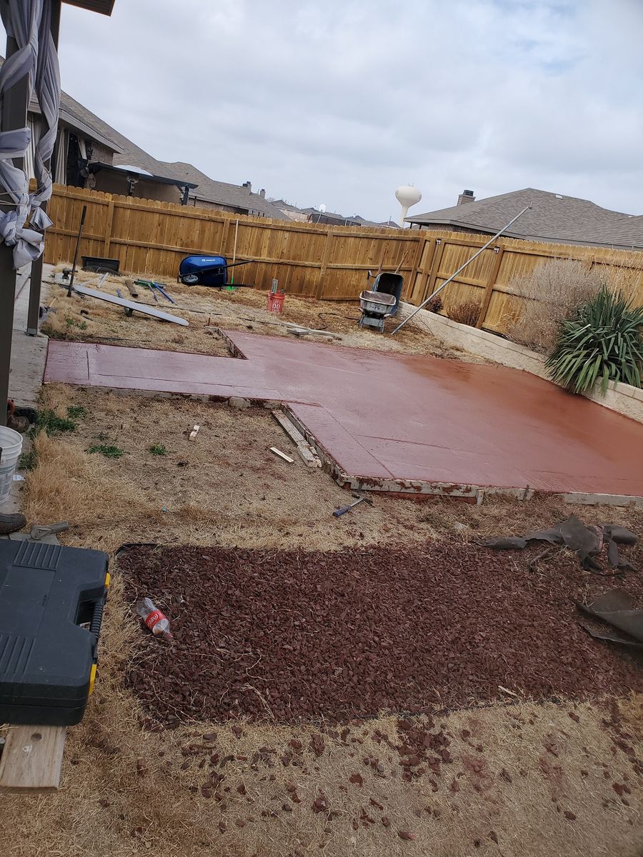 Patio Design & Installation for DeLeon's Concrete in Odessa, TX