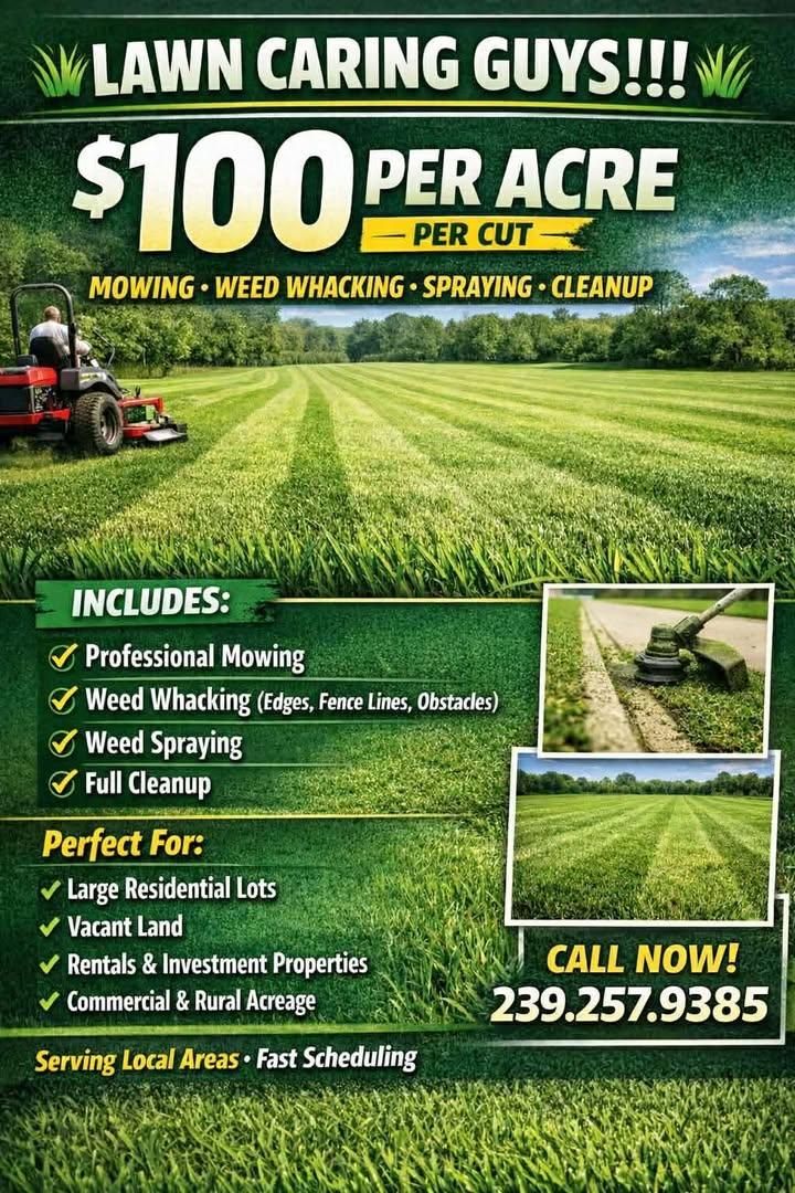 Lawn Maintenance for Lawn Caring Guys in Cape Coral, FL