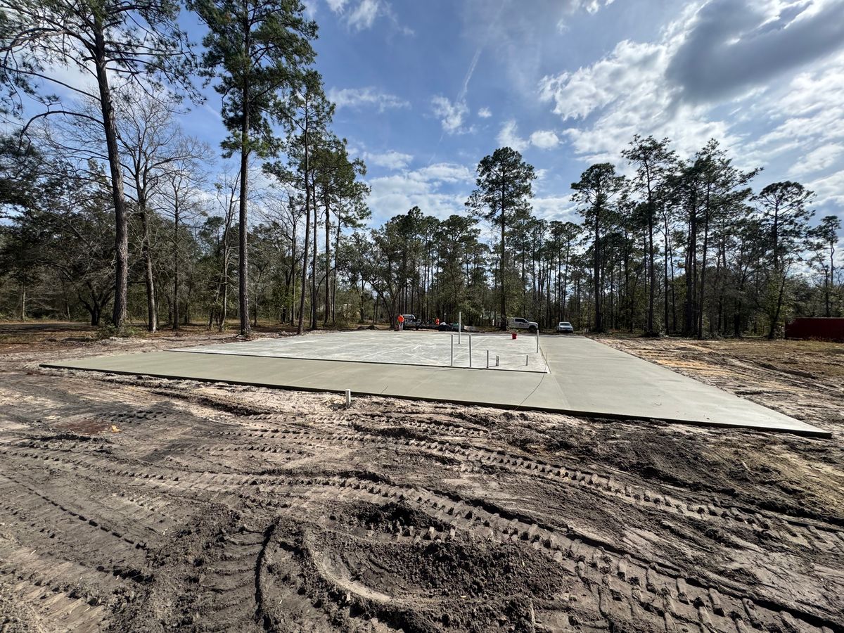 Concrete Slab Construction for Cameron Enterprises in Live Oak, FL