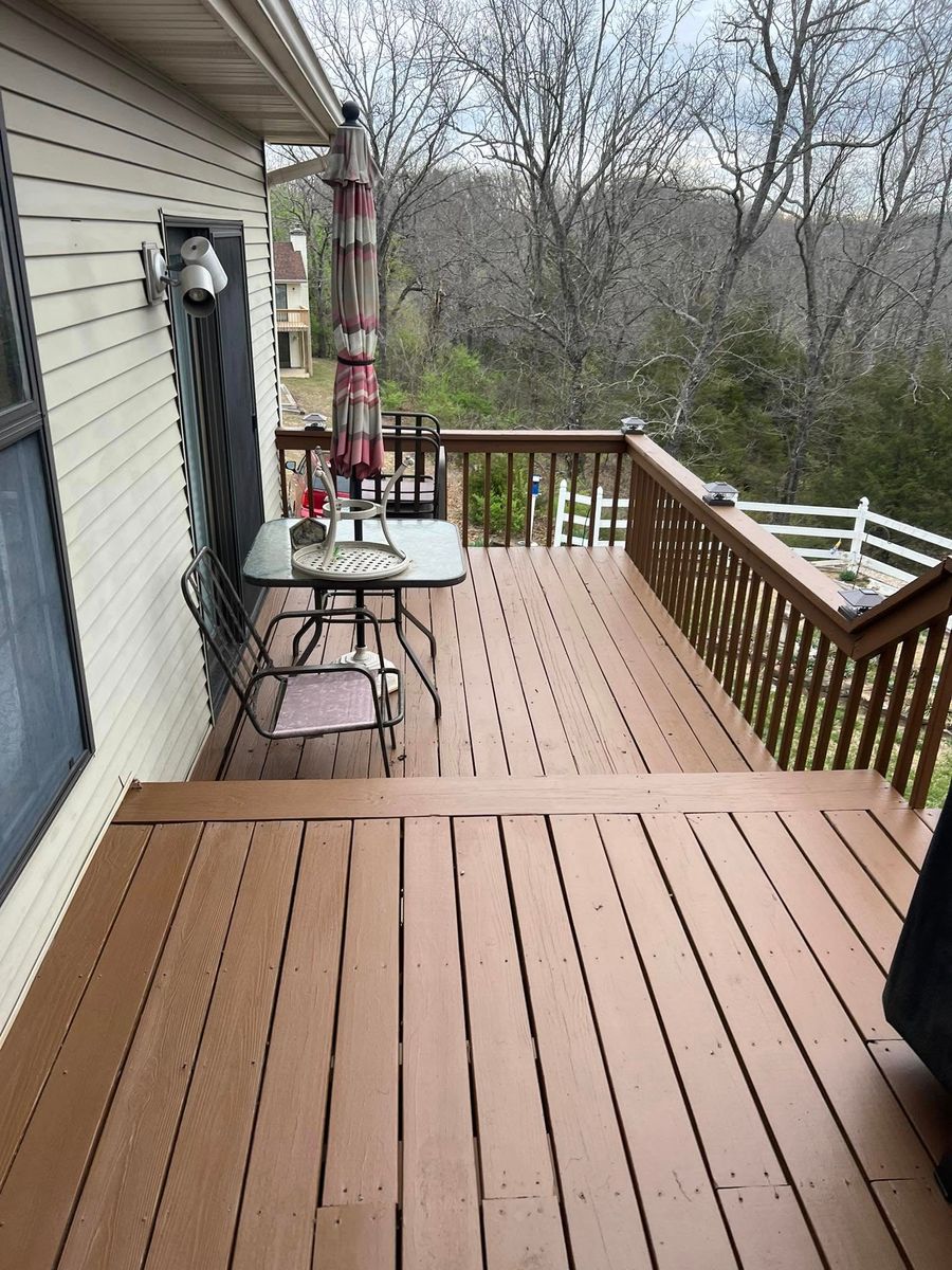 Deck Staining for Mike's Custom Painting in Kissee Mills, MO