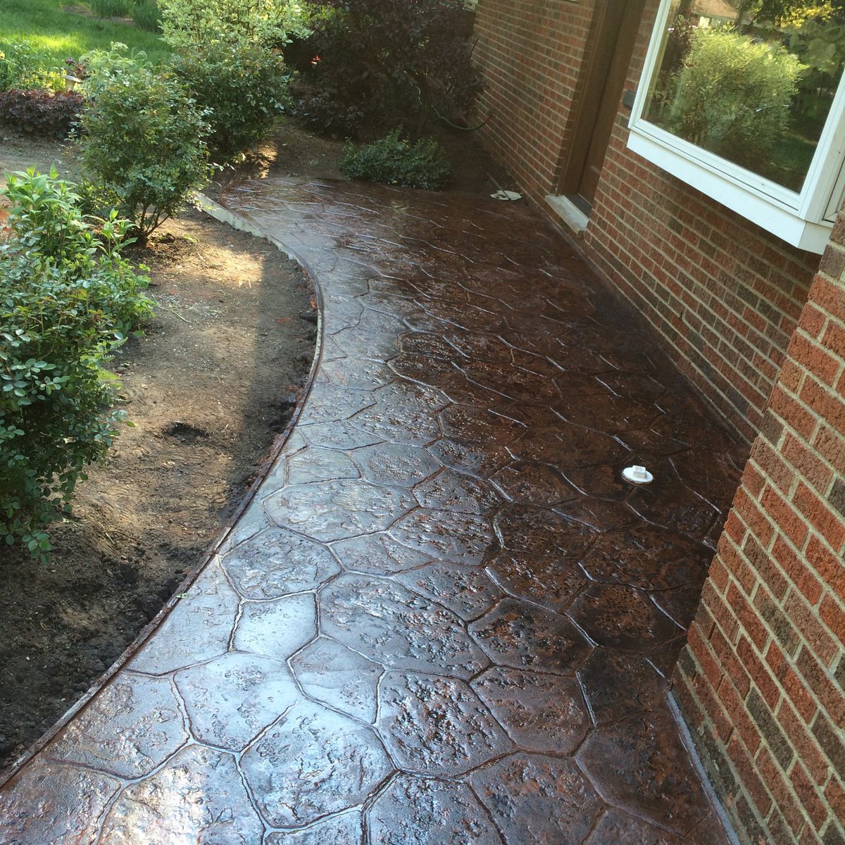 Stamped Concrete Installation for Lake Erie Companies in Grand River, OH