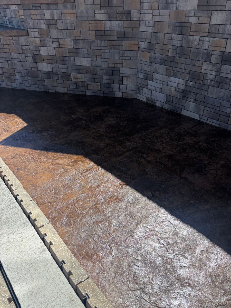 Stamped Concrete Installation for Karasch Concrete & Masonry in Sartell, MN
