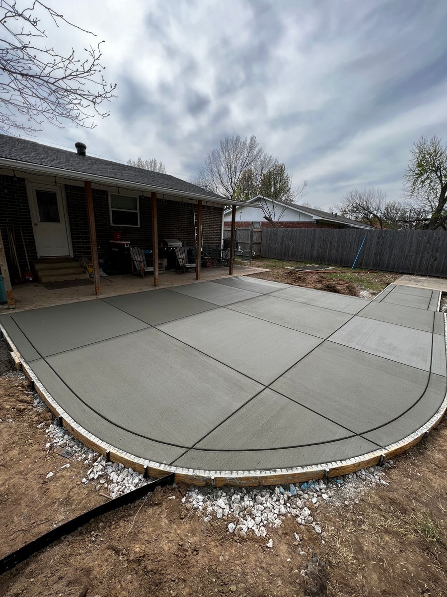 Patio Design & Installation for Modern Concrete LLC in Lowell, AR
