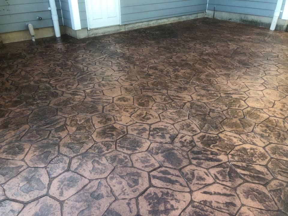 Stamped Concrete Installation for Rasmussen Concrete in Appleton, WI