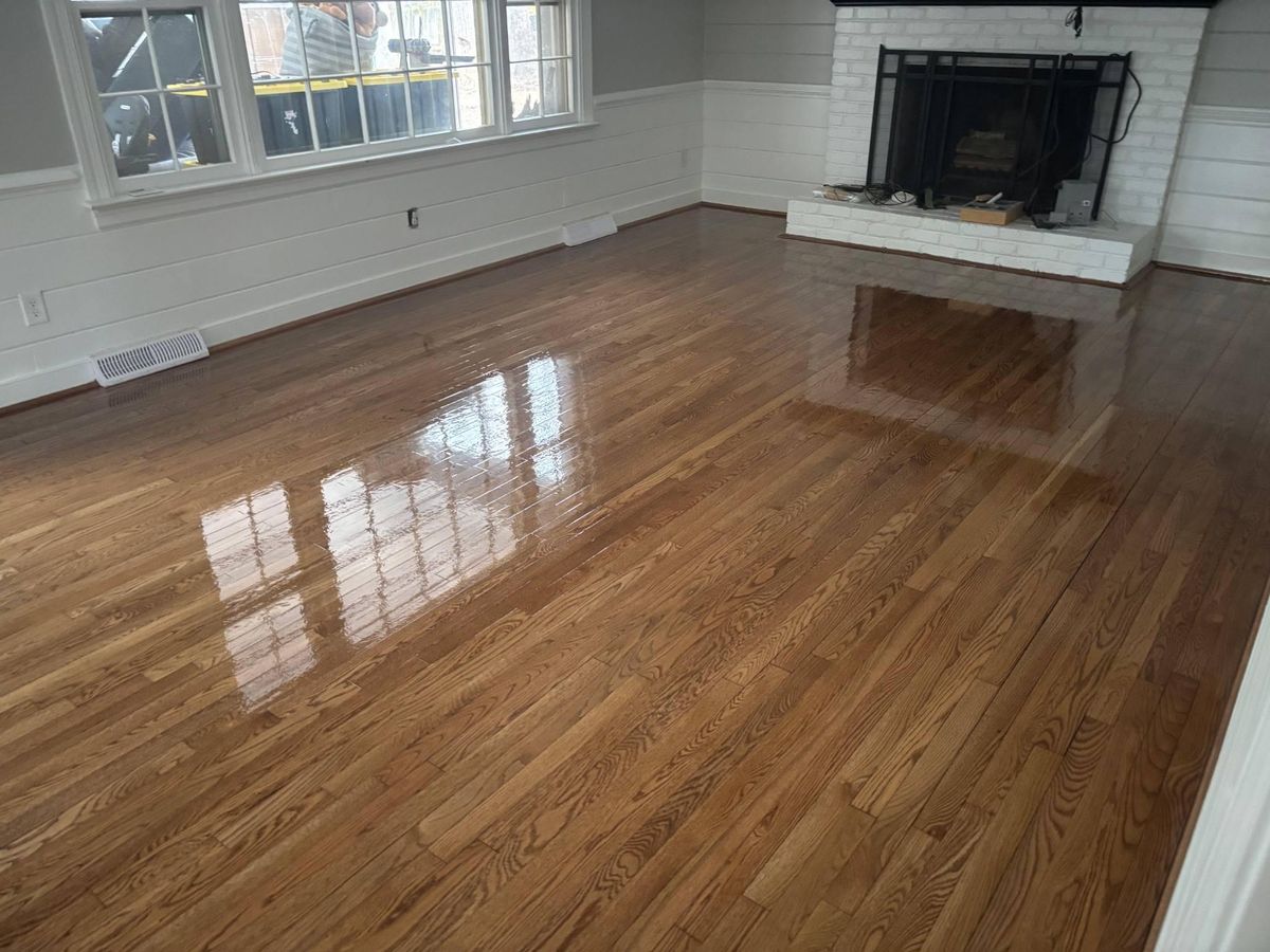 Refinishing hardwood flooring for Jason Tench Flooring LLC in Richmond, VA
