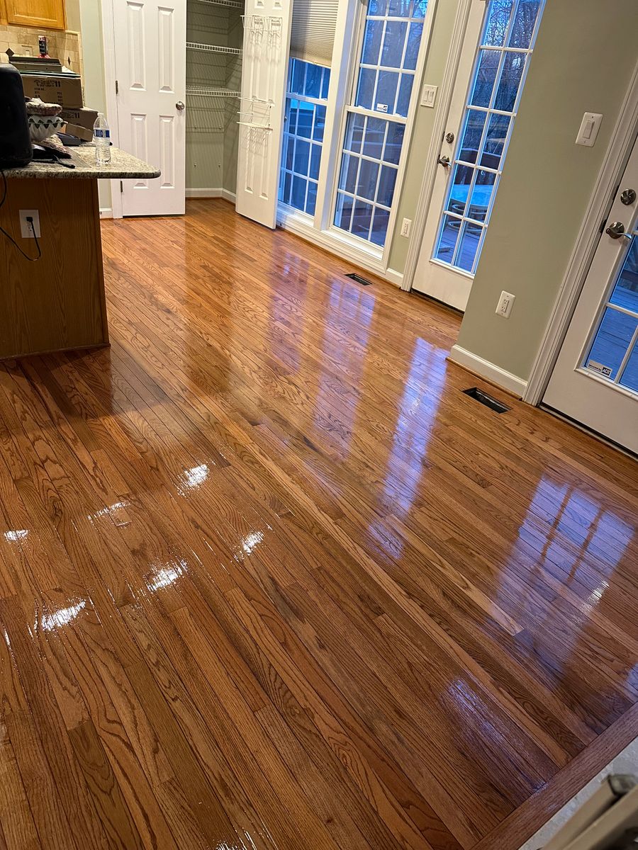 Floor Sand and finish for K&A Hardwood Floors in Alexandria, VA