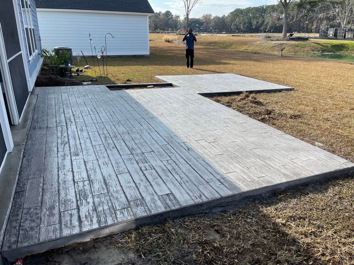 Patio Design & Installation for Fichter Concrete in North Charleston, SC