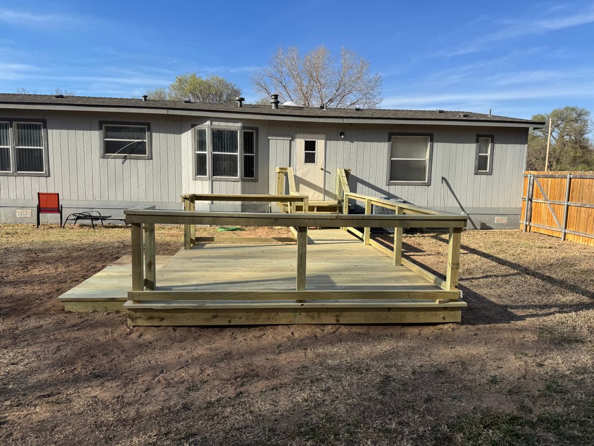 Deck Construction for Straight Edge Siding, Fencing & Decks in Pampa, TX