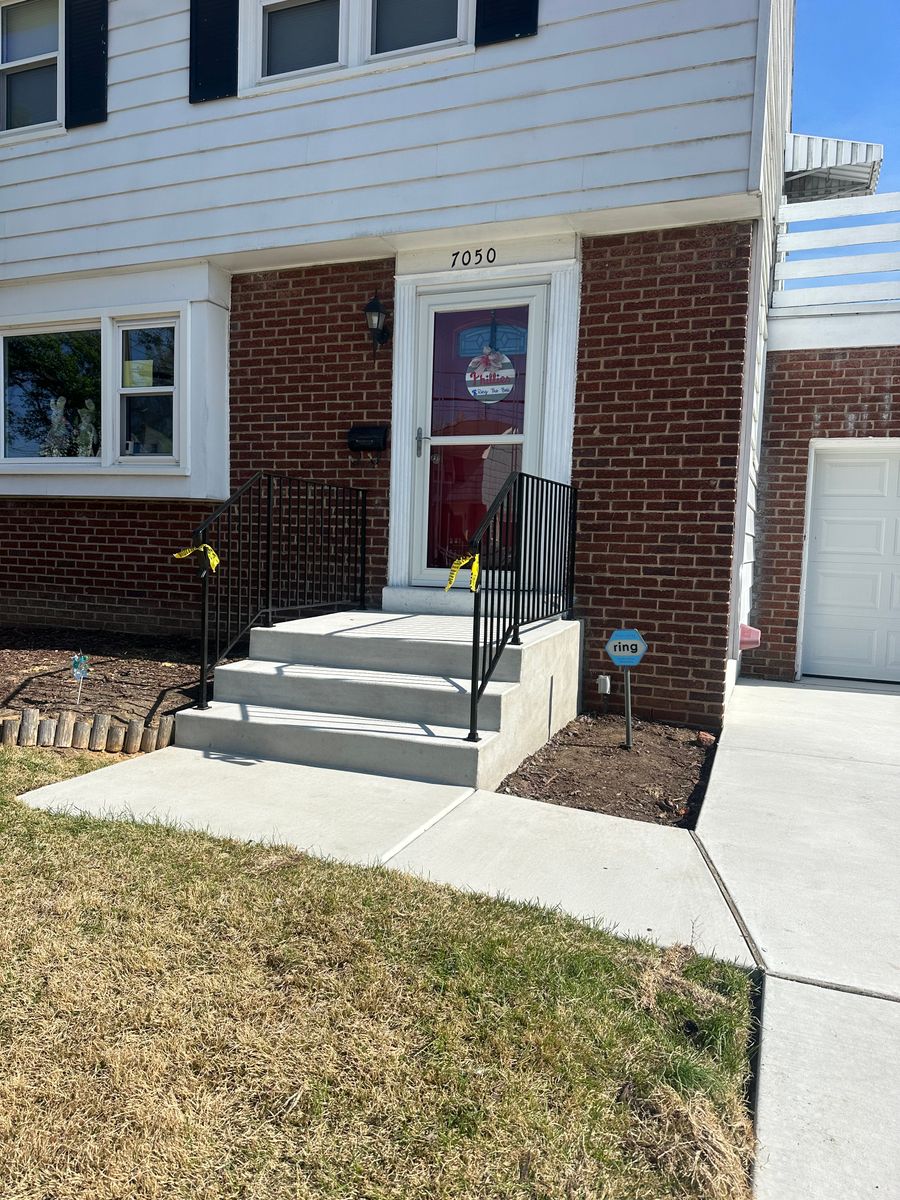 Sidewalk Installation for GV Concrete LLC in Cherry Hill Township, NJ