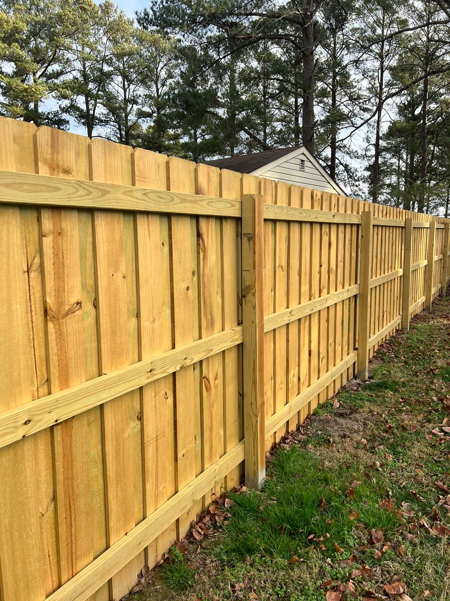 Wood Fencing for Sea Level Fence in Virginia Beach, VA