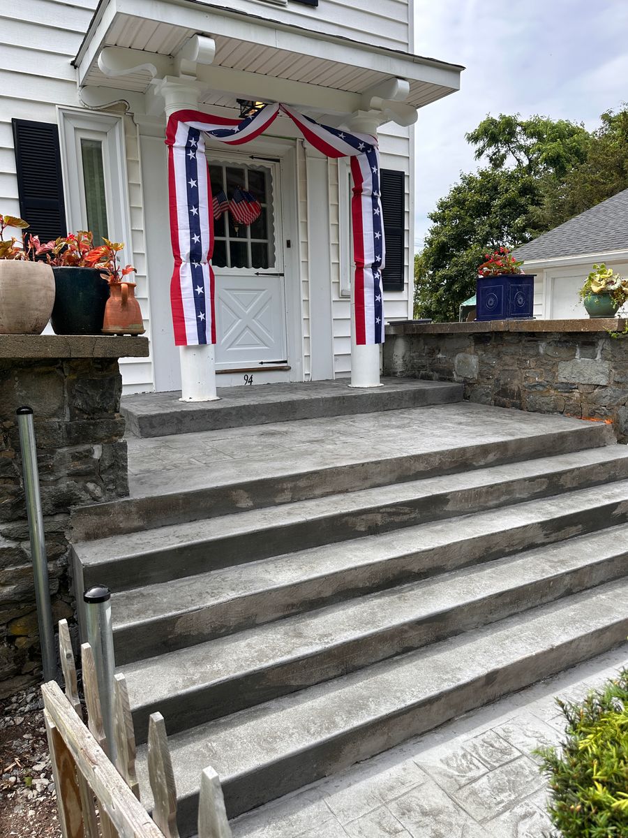 Stair Design & Installation for SR Concrete Quality Finishing LLC in Fall River, MA