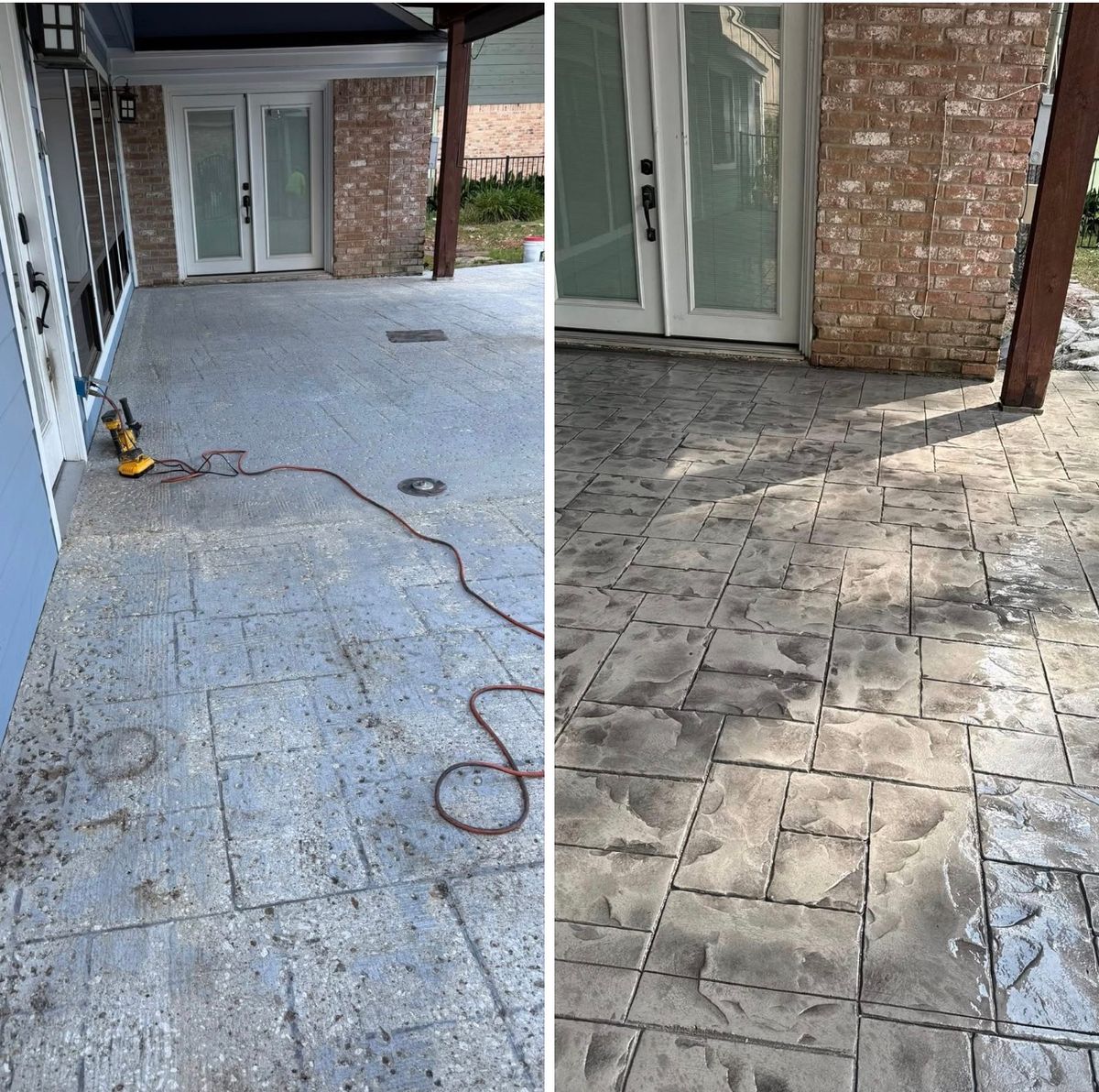 Pool & Patio Restoration for Texas Curb N Borders in Houston, TX