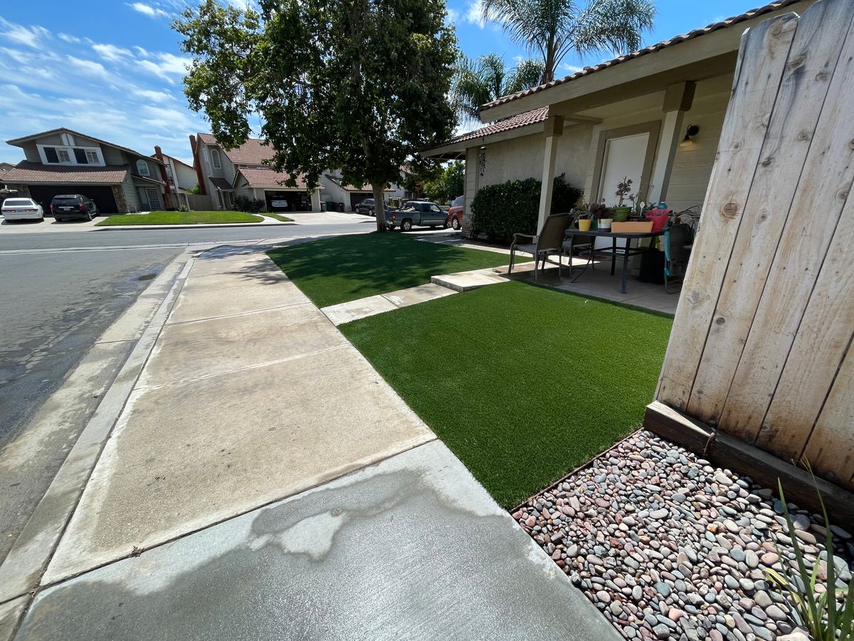 Artificial Turf Installation for Aidan Jade Landscaping in Riverside County, CA