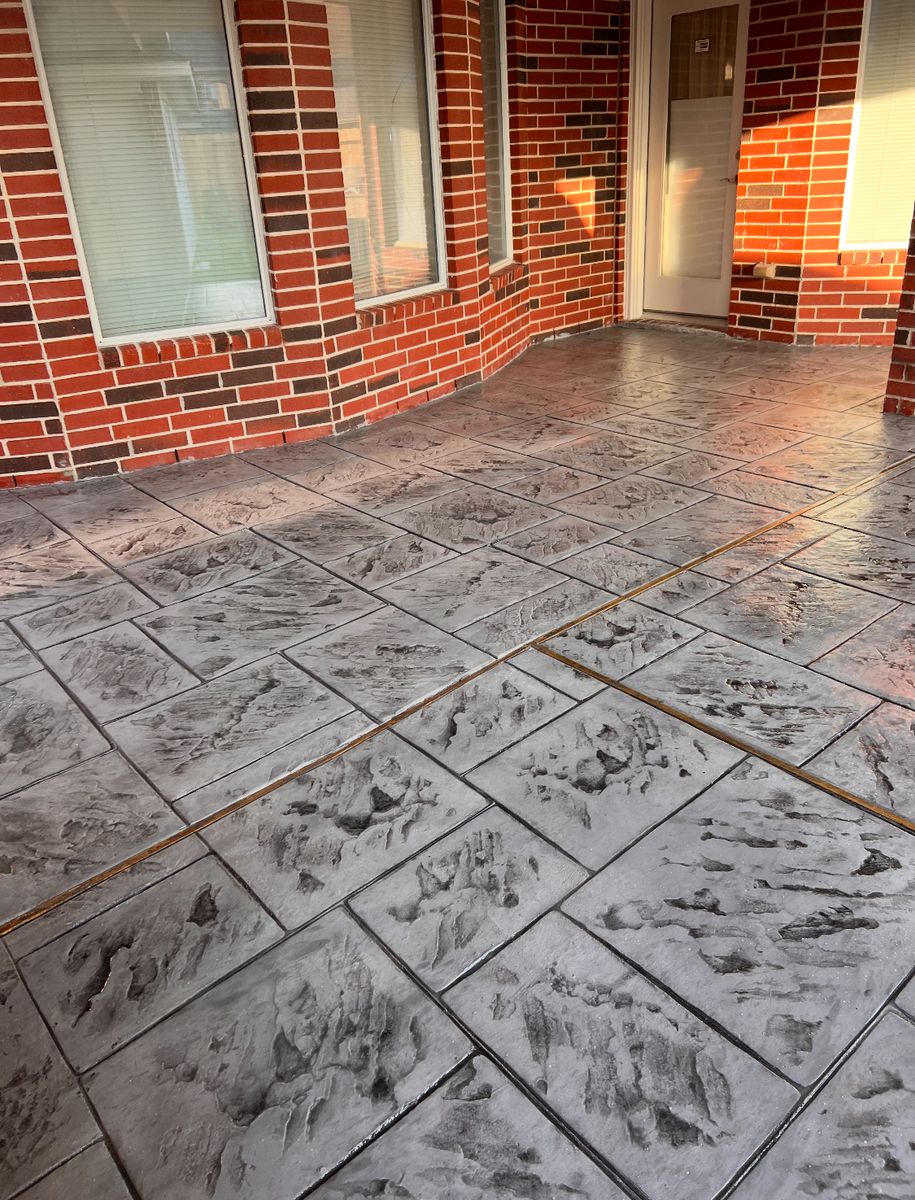 Stamped Concrete Installations for Texas Curb N Borders in Houston, TX