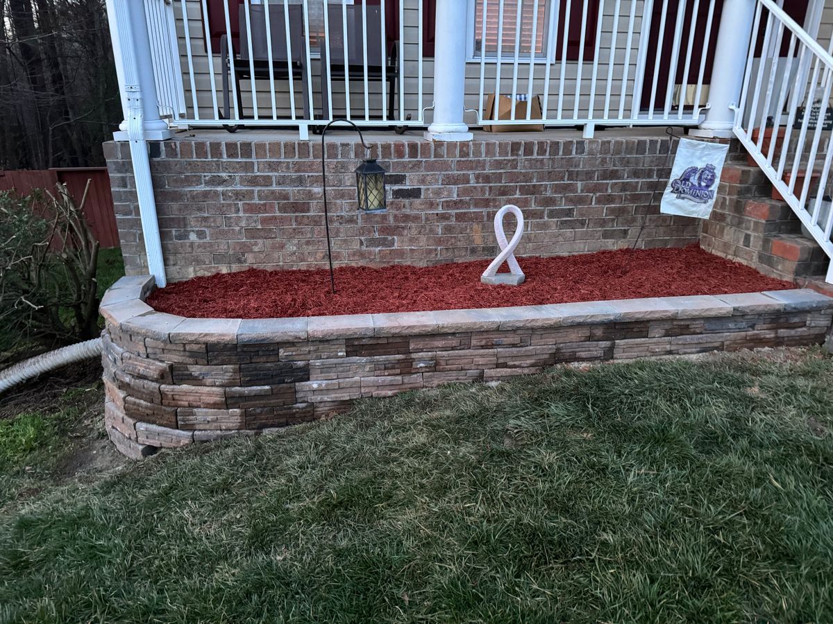 Retaining Wall Construction for Robbie's Lawn & Landscape in Chesterfield, VA