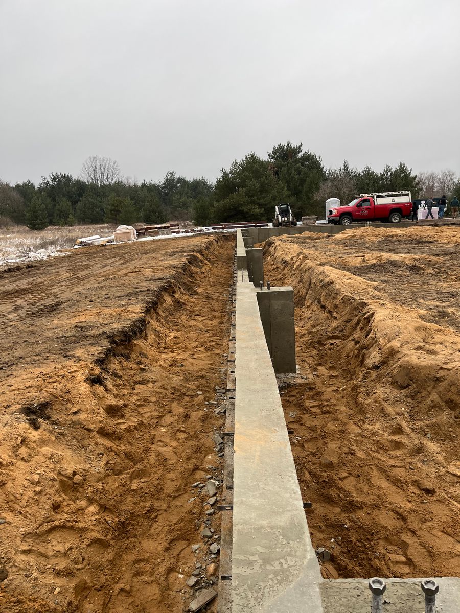 Foundations for JR Concrete in Cadillac, MI