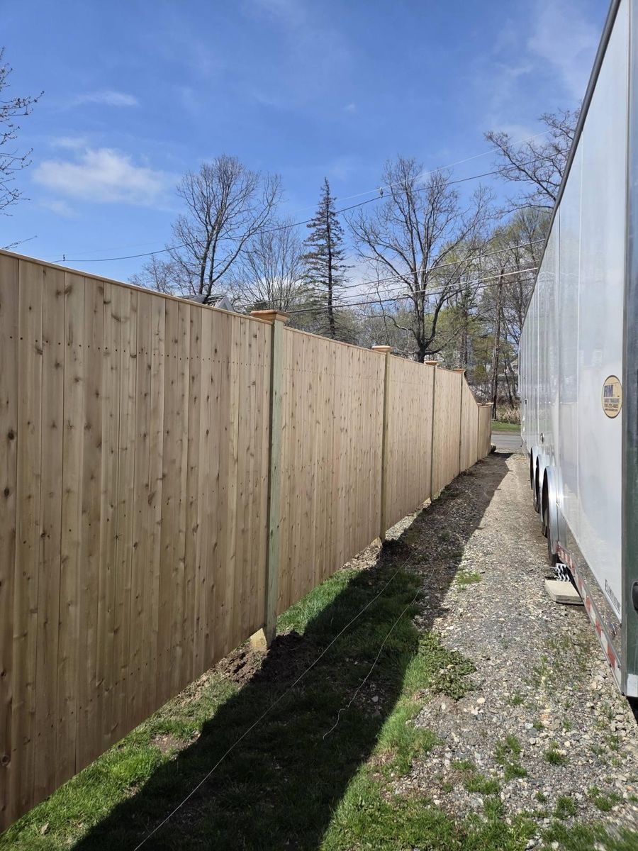 Wood Fencing Installation for Azorean Fence in Peabody, MA