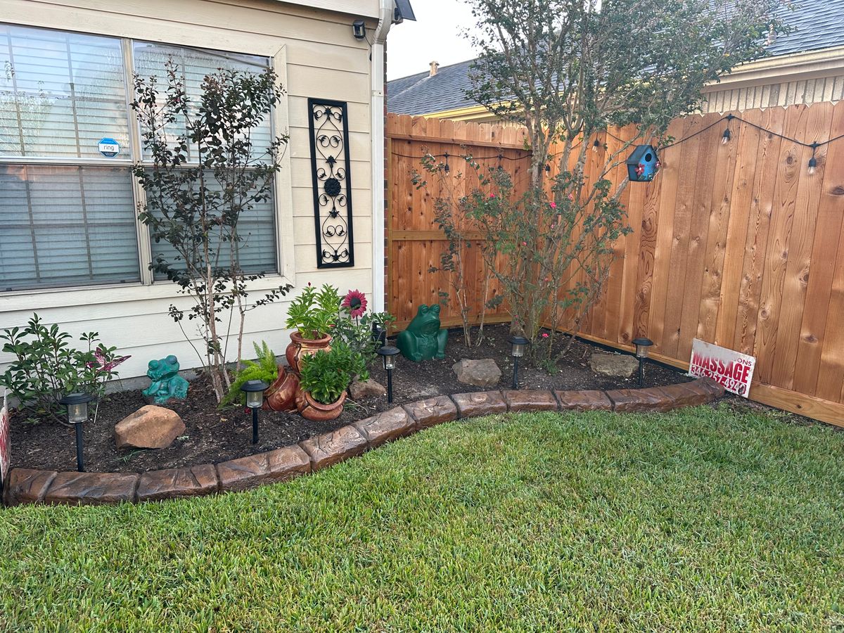 Custom Carved Concrete for Texas Curb N Borders in Houston, TX