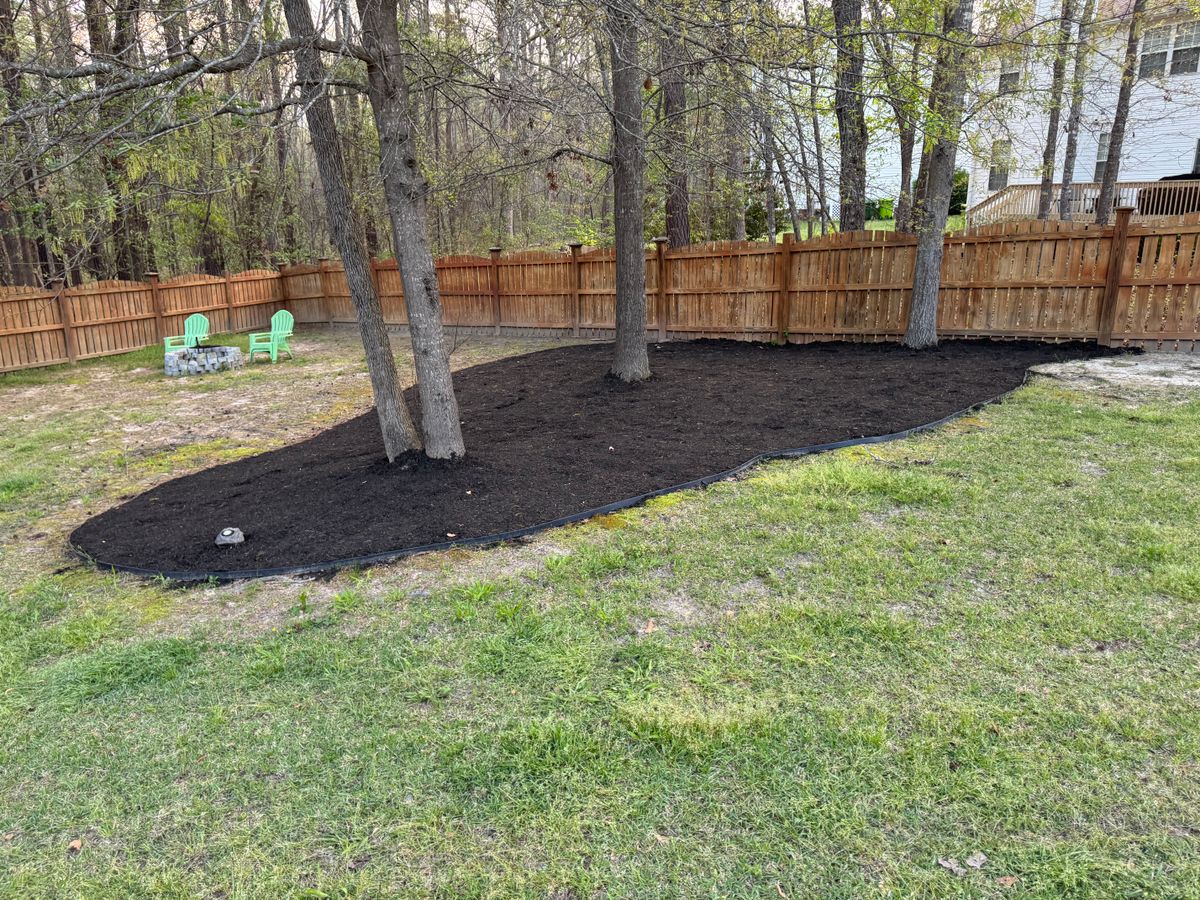Mulch Installation for Shang's Landscaping Service in Columbia, South Carolina