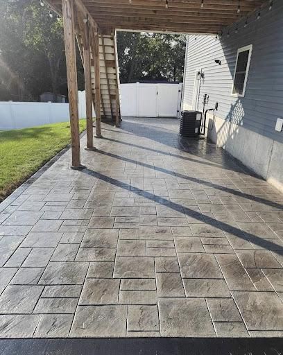 Stamped Concrete for Vanguard Concrete Creations in Winston-Salem, NC