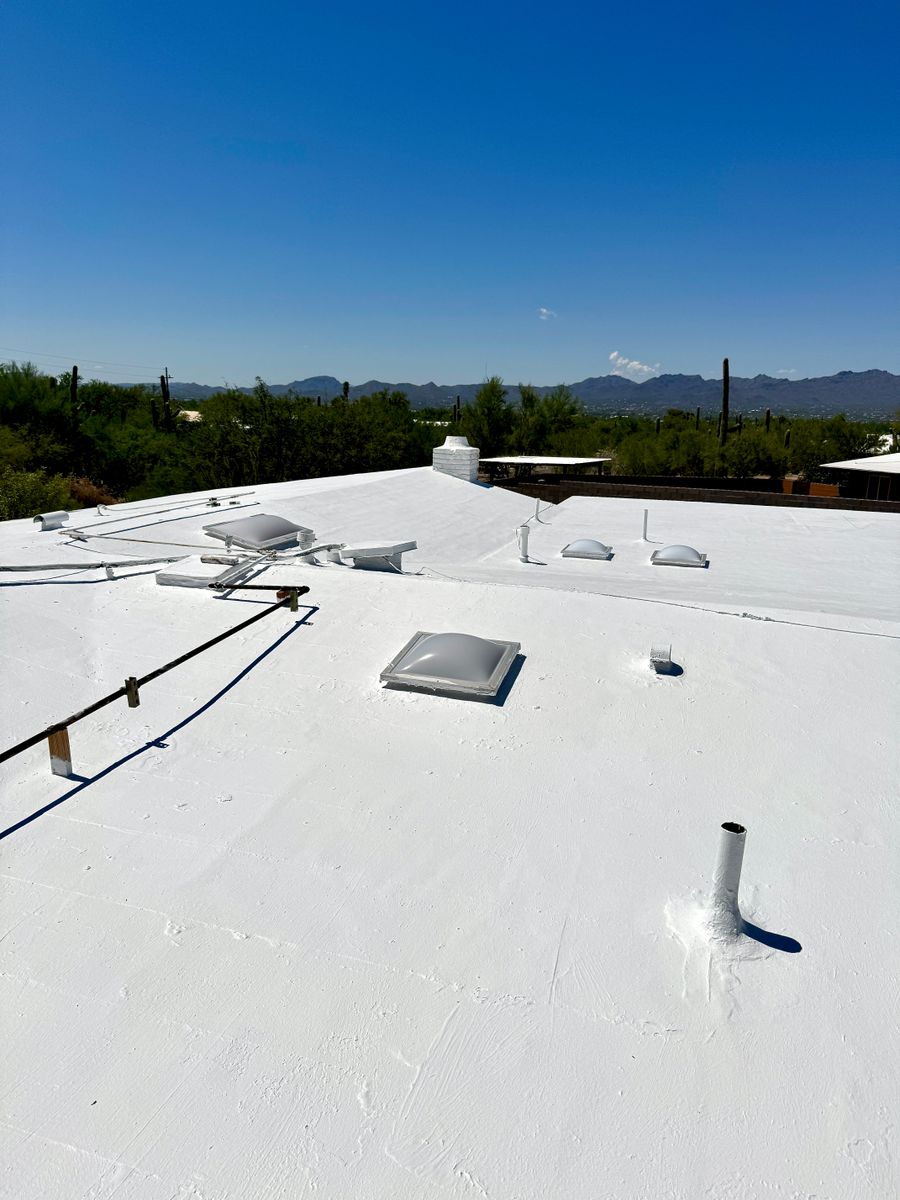 Roof Coating for Eco Form Construction in Tucson, AZ