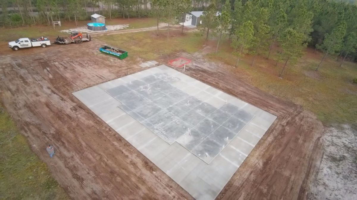 Concrete Slab Construction for Sloan's Concrete in Hilliard, FL