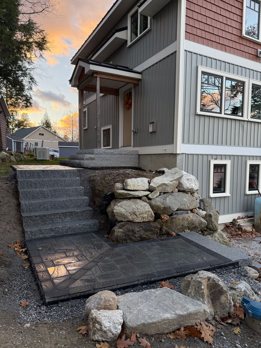 Custom Outdoor Spaces for Smythe’s Stonework & Masonry in Buxton, ME